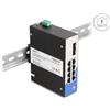 Delock Switch industriale Gigabit Ethernet a 8 porte RJ45 2 porte SFP per guida