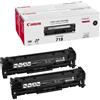 Canon CRG-718 Bk VP cartuccia toner 2 pz Originale Nero