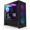NZXT H5 Flow RGB, Torre MIDI, PC, Black, ATX, EATX, Micro ATX, Mini-ITX, SGCC, Housin