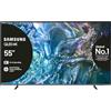 Samsung TV QE55Q64DAUXZT QLED 4K, Smart TV 55" Quantum processor Lite 4K, AirSlim, DVBT-2, Q-Symphony & OTS Lite, Integrato con Alexa e Bixby, compatibile con Google Assistant, Titan Gray 2024