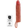ToyJoy Get Real Hydrated Skin Penis Silicone Sleeve Vibrating 20cm Caramel