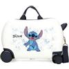 Disney Happy Stitch Bagaglio, Unisex - Bambini e ragazzi, Bianco, 31 x 45 x 20 cm