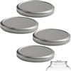 mikken 4 coperchi da 100/10,3 cm per barattoli grandi Twist-Off coperchio di ricambio per barattoli di vetro colore argento
