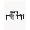 STOFF Nagel Set di 3 candelabri Stoff Nagel - Nero