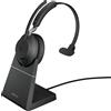Jabra Cuffia Wireless Ufficio Nero, Bluetooth 5.0, USB-A, Cancellazione Rumore, 24h
