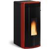 La Nordica Stufa a pellet ventilata Bordeaux 8,2 kW acciaio e maiolica libera installazione
