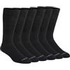 Dickies Dri-Tech Moisture Control Boot-Length Socks, Available in L-XL (6, 12 Pairs) Calzini, Nero Tinta Unita (6 Paia), L Uomo