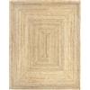 HAMID - Tappeto di Iuta Alhambra Colore Naturale, Tappeti 100% Fibra di Iuta, Intrecciato a Mano, Tappeti per Soggiorno, Sala da Pranzo, Camera da Letto, Corridoi (200x250cm)