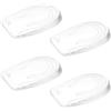 TIESOME 2 paia talloniera in silicone cuscinetti per talloni in gel silicone trasparente, 1 cm per aumentare l'altezza del tallone per alleviare il dolore al tallone supporto plantare ammortizzanti