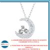 Swarovski Collana Mezza luna, Swarovski JN5644-MM, Argento e Vetro