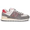NEW BALANCE 574 Sneaker In Pelle E Tessuto Grigio - Uomo - Grigio