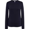 JHK T-shirt donna Regular Lady Blu Navy Manica Lunga