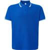 JHK Polo Uomo regular Contrast royal/bianca