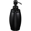 Relaxdays Dispenser di Sapone Liquido Manuale, 350 ml, Portasapone Ricaricabile, Accessorio Bagno e Cucina, Nero