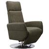 CAVADORE Cobra - Poltrona TV con 2 motori elettrici e batteria e funzione relax, ergonomica, 71 x 112 x 82 cm, effetto pelle, colore: Verde oliva