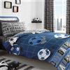 Bedlam Set di cotone, blu, singolo, 135 cm x 200 cm (copripiumino), 50 cm x 75 cm (federa) (52% poliestere / 48% cotone)