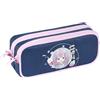 Viquel - Astuccio a 2 scomparti MANGA - Pratico astuccio per penne, matite e accessori - Ideale per la scuola e il tempo libero - Astuccio grande capacità chiusura zip - Blu