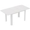 HOMCOM Tavolo da Pranzo allungabile in MDF per 4-6 Persone, 120-160 x 70 cm, Bianco Lucido | Aosom Italy