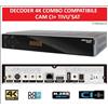 Amiko Decoder Tivusat 4k Satellitare e Digitale Terrestre Compatibile Con Cam Tv Sat