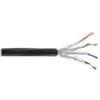 InLine Cabina esterna. Cat.7a - S-FTP PiMF 4x2x0 -58 AWG23 - PE-Man. nero -100m