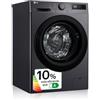 LG F4WR5009A6M - Lavatrice intelligente, 9 kg, AI Direct Drive, 1400 giri/min, carico frontale, TurboWash 360°, cotone turbo, vapore vapore, classificazione A, serie 500, inox grafite
