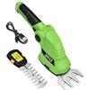 BAKAJI Forbici Cesoie Sfoltirami Elettrico a Batteria Tagliaerba Decespugliatore Tagliasiepi Ricarica USB con 2 Lame Intercambiabili 7cm 11cm in Acciaio e Manico Ergonomico Inclinabile