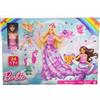 Barbie - Calendario dell'Avvento Barbie Dreamtopia, 24 Sorprese Tra Cui Una Bambola, Abiti da Sirena e Accessori da Favola, Personaggi Unicorno e Drago, Giocattolo per Bambini, 3+ Anni, HVK26