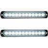 YOJZMA Kit da 2 Luci Strobe LED Emergenza, 12 LED Bianchi a Montaggio a Superficie, Luci Lampeggianti per Avviso di Pericolo, Compatibili con 12V-24V per Veicoli da Costruzione, Camion, Fuoristrada