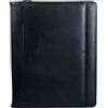 monolith 2000002945 - Cartella da conferenza per tablet in nero, cartella portadocumenti in similpelle, cartella portadocumenti con blocco DIN A4 incluso