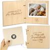 Mikito Vuoi essere la mia madrina del battesimo? Vuoi essere il mio testimone? - Regalo padrini battesimo - Padrini battesimo proposta in libretto di legno con spazio per foto del tuo bambino | Mikito