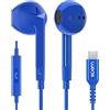 LUDOS FEROX Cuffie USB C, Garanzia 5 Anni, Auricolari USB C In-Ear per iPhone 16 15 Pro Max Plus iPad, Cuffie Type C con Microfono per Samsung Galaxy S24 S23 Ultra S22 S21 FE S20 3 4 A53 A54 - Blu