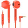 LUDOS FEROX Auricolari In-Ear Cuffie, Cuffiette con Filo e Microfono, 5 Anni di Garanzia, Cuffie Isolamento Acustico, Cuffiette Cellulare, Jack 3,5 mm per iPhone, Apple, Samsung, Huawei - Corallo