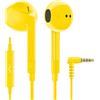 LUDOS FEROX Auricolari In-Ear Cuffie, Cuffiette con Filo e Microfono, 5 Anni di Garanzia, Cuffie Isolamento Acustico, Cuffiette Cellulare, Jack 3,5 mm per iPhone, Apple, Samsung, Huawei - Giallo