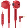 LUDOS FEROX Auricolari In-Ear Cuffie, Cuffiette con Filo e Microfono, 5 Anni di Garanzia, Cuffie Isolamento Acustico, Cuffiette Cellulare, Jack 3,5 mm per iPhone, Apple, Samsung, Huawei - Rosso