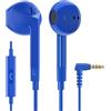 LUDOS FEROX Auricolari In-Ear Cuffie, Cuffiette con Filo e Microfono, 5 Anni di Garanzia, Cuffie Isolamento Acustico, Cuffiette Cellulare, Jack 3,5 mm per iPhone, Apple, Samsung, Huawei - Blu