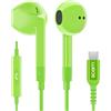 LUDOS FEROX Cuffie USB C, Garanzia 5 Anni, Auricolari USB C In-Ear per iPhone 16 15 Pro Max Plus iPad, Cuffie Type C con Microfono per Samsung Galaxy S24 S23 Ultra S22 S21 FE S20 3 4 A53 A54 - Verde