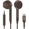 LUDOS FEROX Cuffie USB C, Garanzia 5 Anni, Auricolari USB C In-Ear per iPhone 16 15 Pro Max Plus iPad, Cuffie Type C con Microfono per Samsung Galaxy S24 S23 Ultra S22 S21 FE S20 3 4 A53 A54 - Marrone