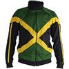 JL Sport Autentica Giamaicano iche Lunghe Reggae Cerniera Giacca - Unisex (Nero Verde E Giallo) - S