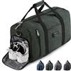 Rieeyrslza Borsone Palestra 39L Borsa Sportiva con Scomparto Scarpe da Viaggio Per Donna e Uomo Bagaglio Mano Weekend Multiuso Sport Borse per Sport Viaggi Nuoto (Grigio o1)