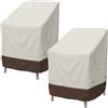 Amazon Basics Copertura per mobili da esterno, confezione da 2, Beige + Marrone Chiaro