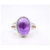 4.3 GM 925 Argento Sterling Naturale Ametista Cab Gemma Fine Misura Anello 7.75