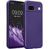 kwmobile Custodia Compatibile con Google Pixel 8a Cover - Protezione Back Case Morbida - Silicone TPU Effetto Metallizzato Lilla Metallizzato