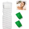 Ysislybin Cuscino da bagno per tutto il corpo per testa e collo, cuscino da bagno con poggiatesta, vasca idromassaggio, cuscino ergonomico con ventose antiscivolo, per vasca idromassaggio, spa domestica