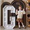 Mixifox 120cm Bianco Lettere Luminose Giganti, Lettera G | Decorazioni Compleanno, Decorazioni Festa Nozze Anniversario, Addobbi Compleanno 21 Pcs Accessory Set