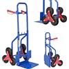 Juskys Carrello a scala pieghevole Juskys - Scala con ruote in gomma dura e telaio in acciaio - Carrello per traslochi e oggetti pesanti