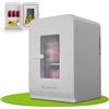 Juskys mini frigo 2-in-1 da 15 L di colore bianco - Minibar con funzione di raffreddamento e riscaldamento - Piccolo frigo per bevande da 12 V e 230 V - Per ufficio, campeggio