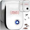 Retoo 3 Pezzi Repellente per Parassiti ad Ultrasuoni Elettronico per Ratti Scarafaggi Topi Vespe Ampio Raggio Interno Dispositivo Trappole per Topi Mosche Ragni Bianco