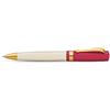 Kaweco STUDENT - Penna a sfera 30's Blues I Business Kuli in acrilico di alta qualità, colore bordeaux e crema, con scatola regalo in metallo, con sfera girevole nostalgica, 13 cm
