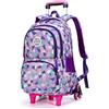 CONPHERON Zaino Scolastico con Ruote Valigie per Bambini Zaino Bambina Zainetti per Bambini Ragazze Ragazzo 6 Ruote