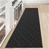COSY HOMEER Tappeto da cucina lungo 50 x 200 cm, tappeto da cucina anteriore lavello antiscivolo, assorbente e resistente allo sporco, lavabile in lavatrice, per cucina e ingresso, nero